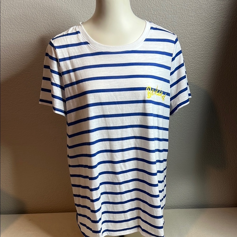 🛍️ 4 for $25 Lane Bryant Striped “Be Kind” Tee Shirt Size 14/16 - Picture 2 of 5
